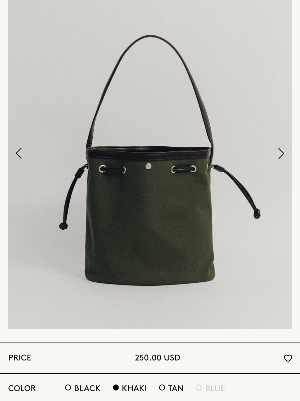 TOUT Y EST Sac Coquille Bucket Bag - khaki